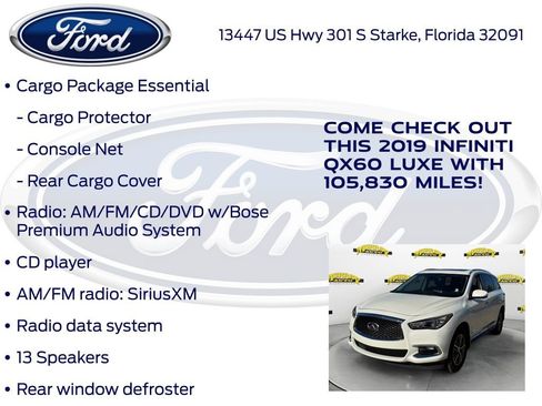 Used 2019 INFINITI QX60 Luxe w/ Essential Package image 20