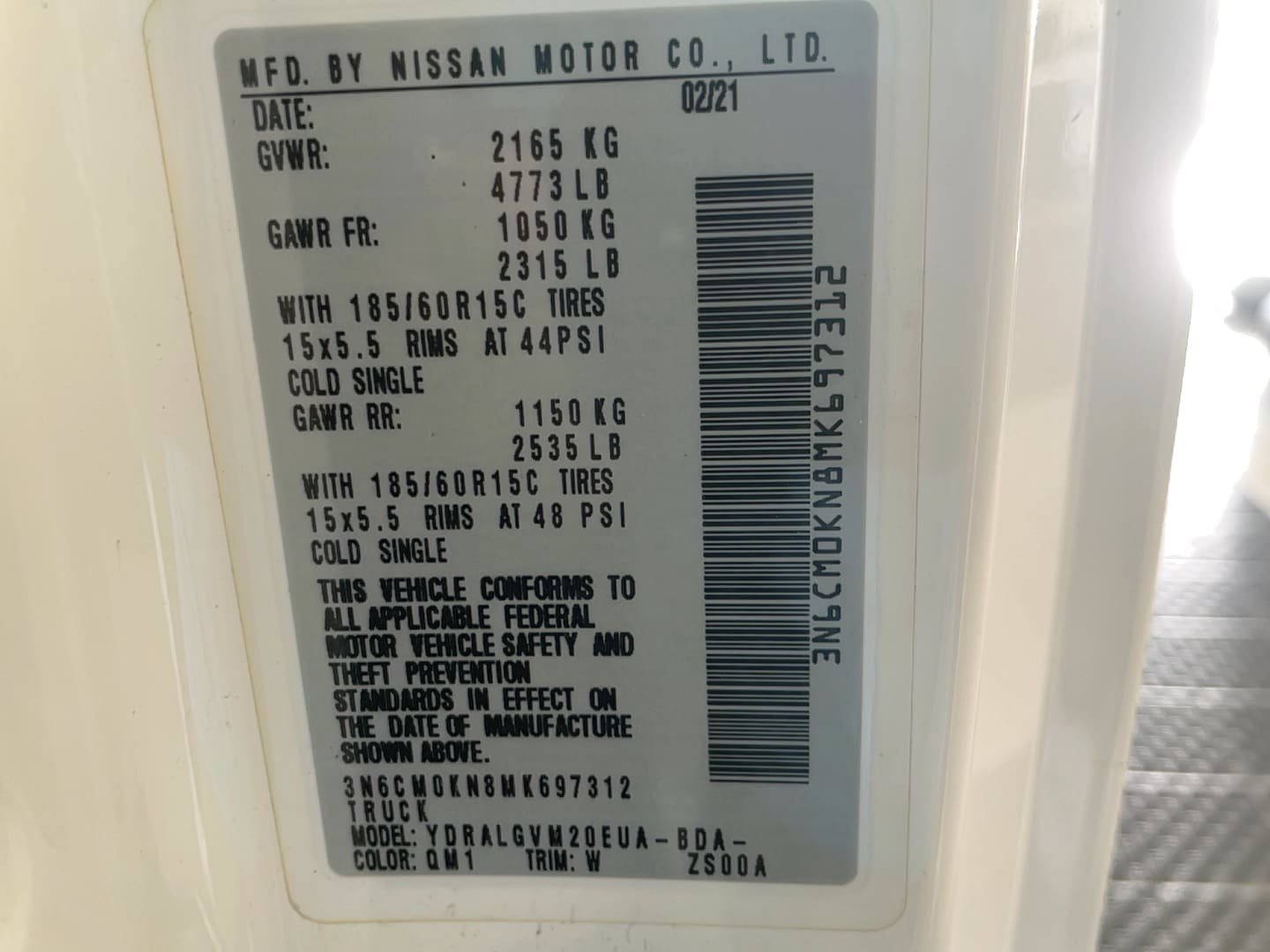 Used 2021 Nissan NV200 SV w/ Sliding Door Glass Package FWD image 24