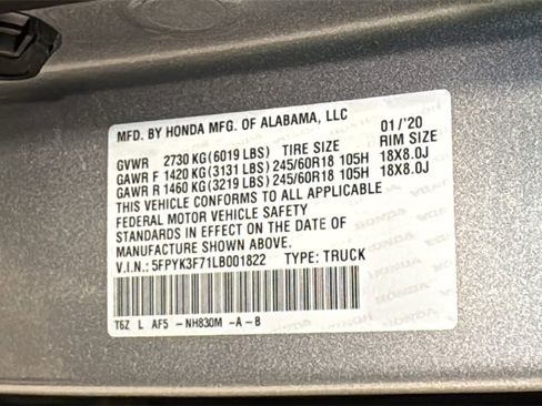 Used 2020 Honda Ridgeline RTL-E image 34