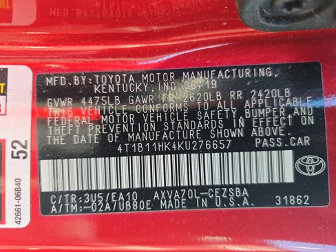 Used 2019 Toyota Camry SE FWD image 35