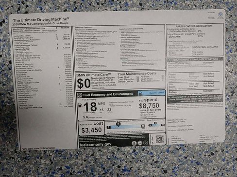 New 2026 BMW M4 xDrive Competition w/ M Carbon Exterior Package image 15