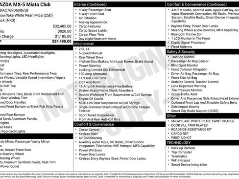 Used 2024 MAZDA MX-5 Miata Club image 25