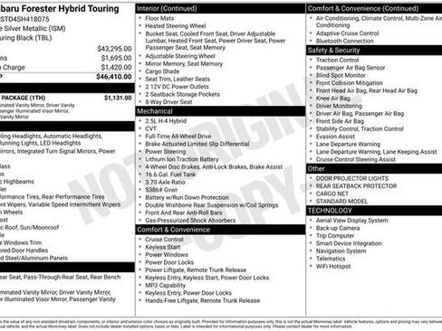 Certified 2025 Subaru Forester Touring w/ Touring Package AWD/4WD image 29