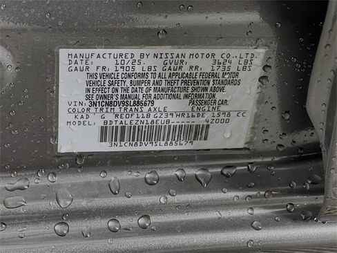 New 2025 Nissan Versa S w/ Trunk Package image 21