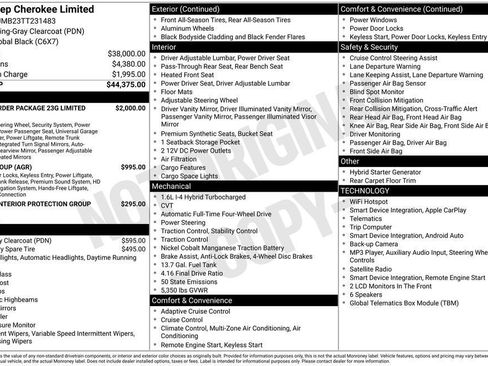 New 2026 Jeep Cherokee Limited AWD/4WD image 29