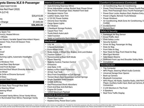 Used 2016 Toyota Sienna XLE FWD image 7