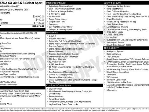 Used 2024 MAZDA CX-30 AWD 2.5 S w/ Select Sport Pkg image 37