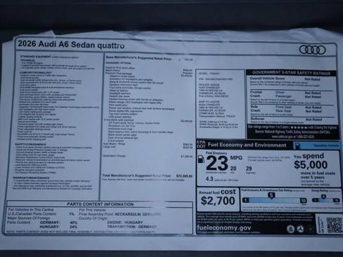 New 2026 Audi A6 Premium Plus image 9