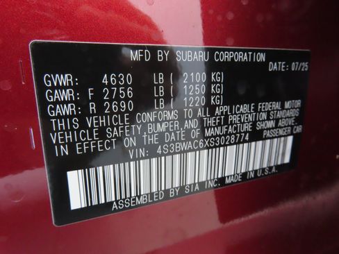 New 2025 Subaru Legacy Premium image 29