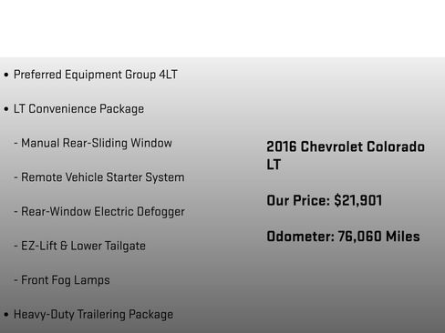 Used 2016 Chevrolet Colorado LT w/ LT Convenience Package AWD/4WD image 6
