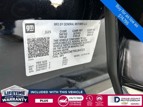 New 2026 GMC Yukon Elevation w/ LPO, Floor Liner Package image 22