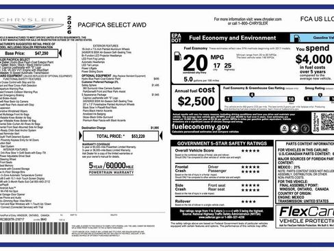 New 2026 Chrysler Pacifica Select image 2