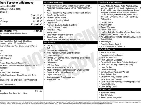 Used 2024 Subaru Forester Wilderness w/ Wilderness Package image 23