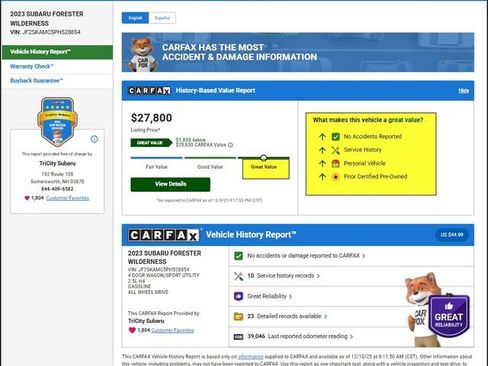 Used 2023 Subaru Forester Wilderness image 12