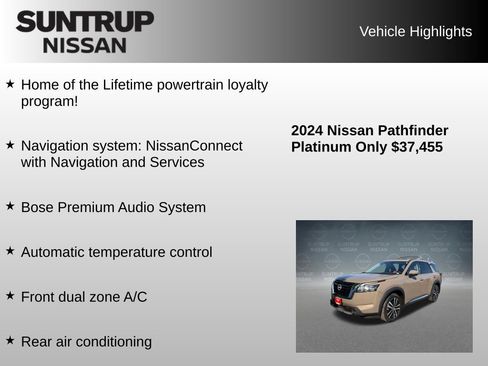 Used 2024 Nissan Pathfinder Platinum w/ Cargo Package FWD image 8
