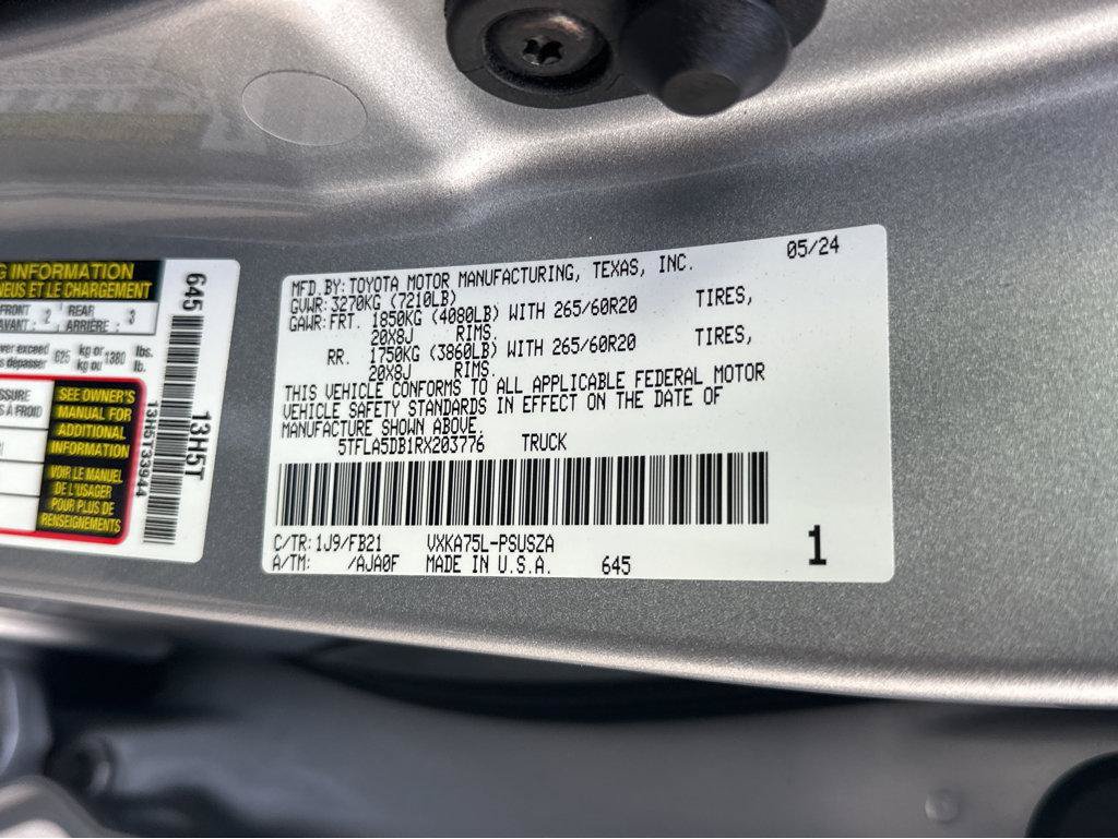 Used 2024 Toyota Tundra SR5 w/ TRD Sport Package AWD/4WD image 50