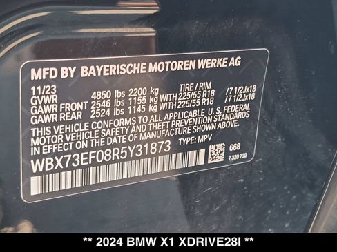 Used 2024 BMW X1 xDrive28i w/ Convenience Package AWD/4WD image 27