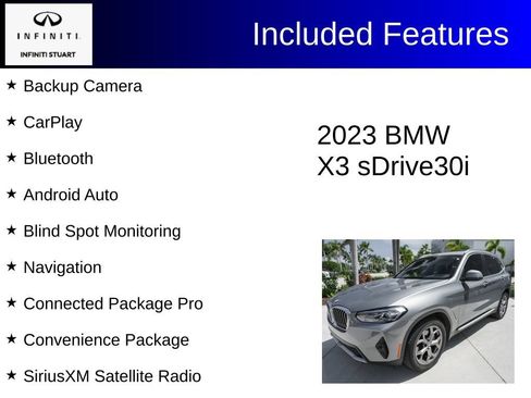 Used 2023 BMW X3 sDrive30i w/ Convenience Package RWD image 2