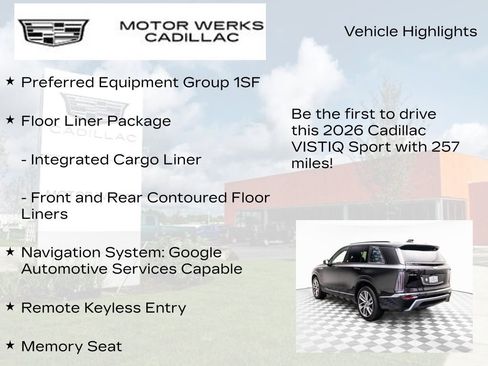 New 2026 Cadillac Vistiq Luxury w/ LPO, Floor Liner Package AWD/4WD image 13