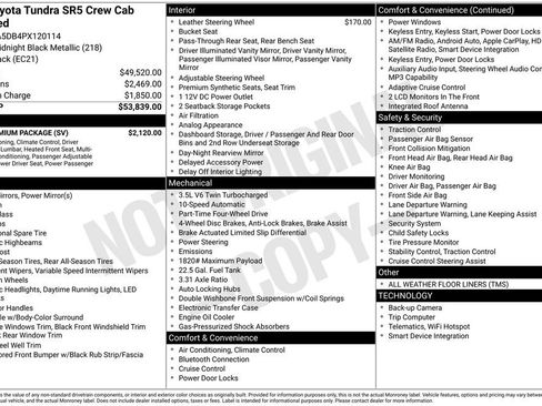 Used 2023 Toyota Tundra SR5 w/ SR5 Premium Package AWD/4WD image 35