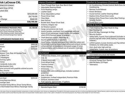 Used 2005 Buick LaCrosse CXL w/ Gold Convenience Package FWD image 17