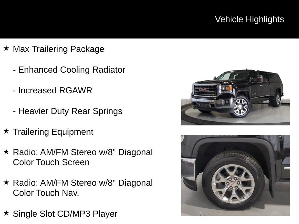 Used 2015 GMC Sierra 1500 SLT w/ Max Trailering Package AWD/4WD image 38