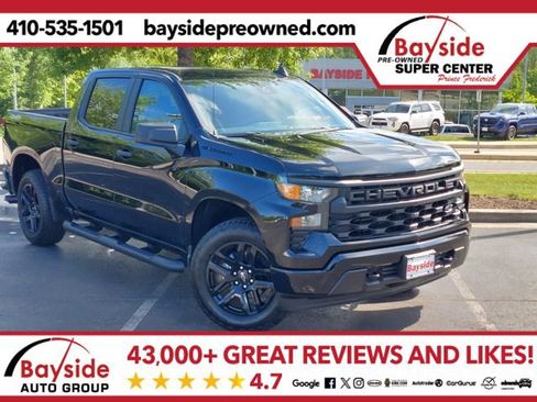 Used 2026 Chevrolet Silverado 1500 Custom w/ Turbomax Blackout Package AWD/4WD image 1