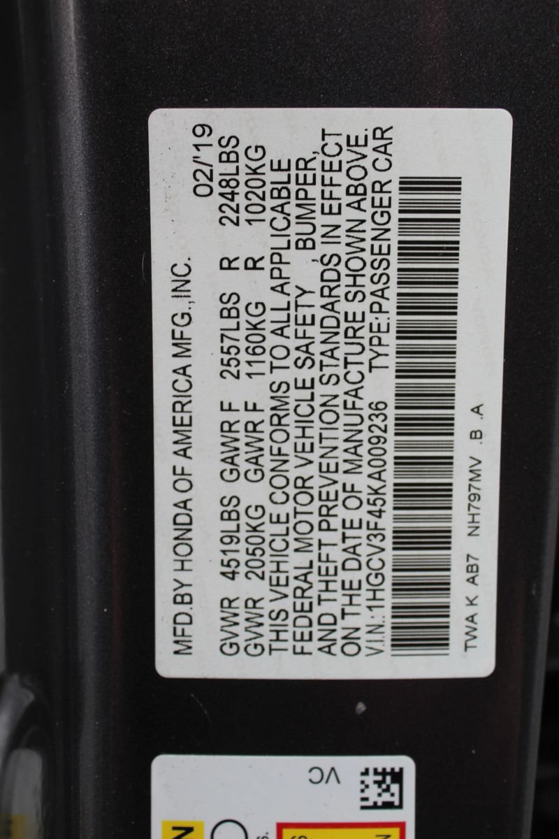 Used 2019 Honda Accord EX image 38