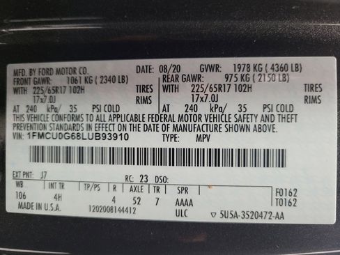 Used 2020 Ford Escape SE image 33