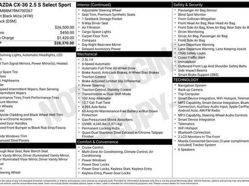 Used 2024 MAZDA CX-30 AWD 2.5 S w/ Select Sport Pkg image 30