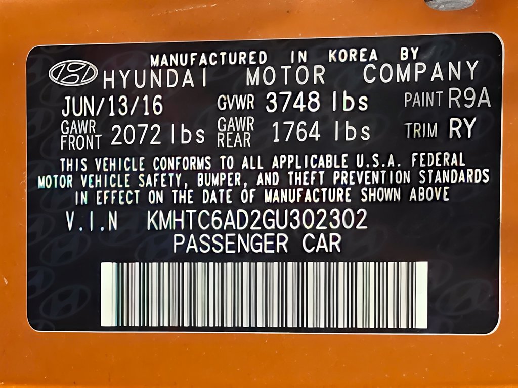 Used 2016 Hyundai Veloster w/ Option Group 02 FWD image 43