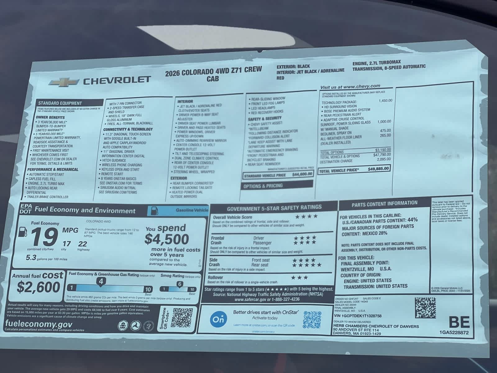 New 2026 Chevrolet Colorado Z71 w/ Technology Package AWD/4WD image 13