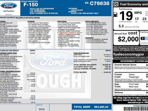 Used 2019 Ford F150 Lariat w/ Equipment Group 502A Luxury image 3