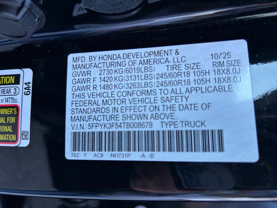 Certified 2026 Honda Ridgeline RTL image 35