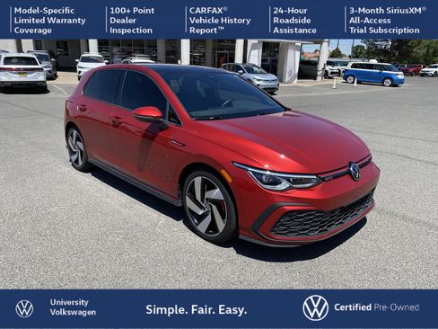 Certified 2023 Volkswagen GTI SE FWD image 1