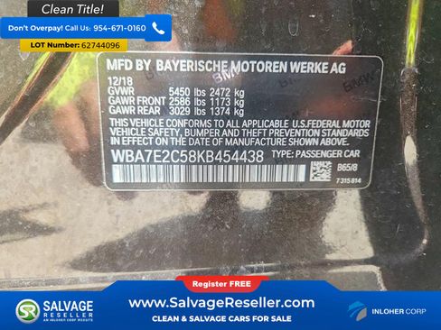 Used 2019 BMW 740i w/ Executive Package RWD image 16