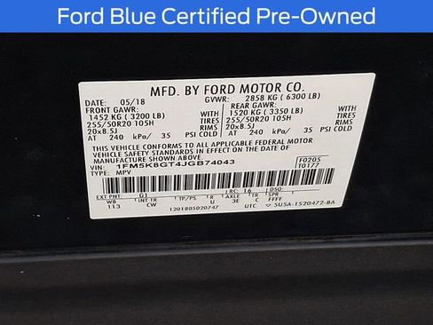 Used 2018 Ford Explorer Sport w/ Equipment Group 401A AWD/4WD image 34