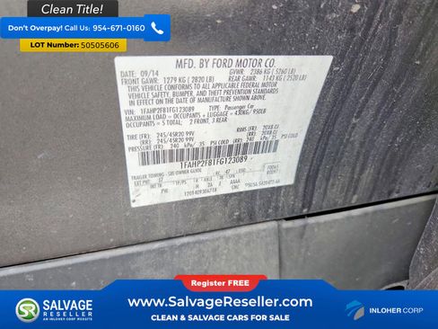 Used 2015 Ford Taurus Limited w/ Equipment Group 301A FWD image 16