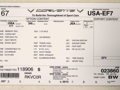 Used 2014 Chevrolet Corvette Stingray Convertible w/ 3LT Preferred Equipment Group RWD image 17