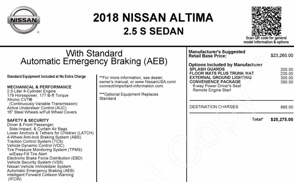 Used 2018 Nissan Altima 2.5 S w/ S Convenience Package FWD image 17