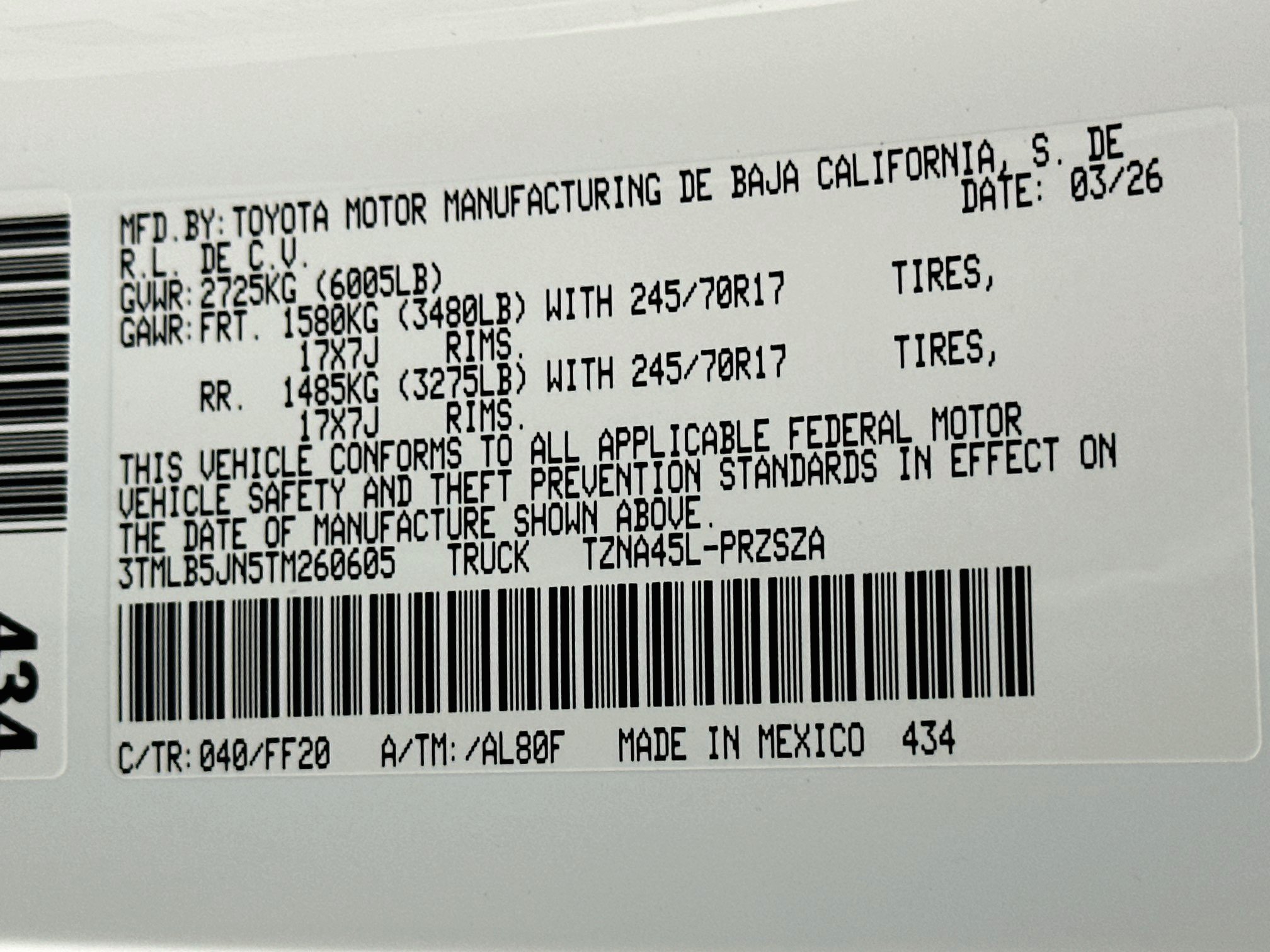 Used 2026 Toyota Tacoma SR5 AWD/4WD image 12