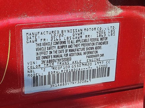 Used 2022 Nissan Sentra SR w/ Trunk Package FWD image 26