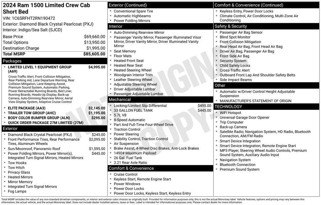 Used 2024 RAM 1500 Limited AWD/4WD image 1