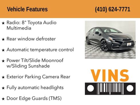 Used 2023 Toyota Corolla SE w/ SE Premium Package FWD image 5