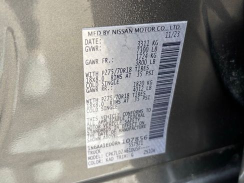 Used 2024 Nissan Titan PRO-4X w/ Pro-4x Convenience Package image 28