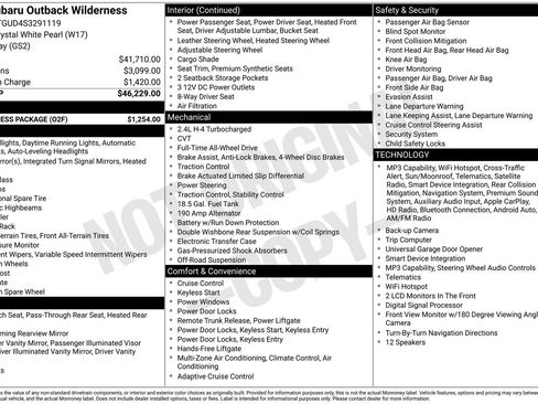 Used 2025 Subaru Outback Wilderness w/ Wilderness Package image 35