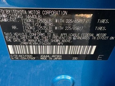 Used 2017 Toyota RAV4 LE w/ All Weather Liner Package AWD/4WD image 14