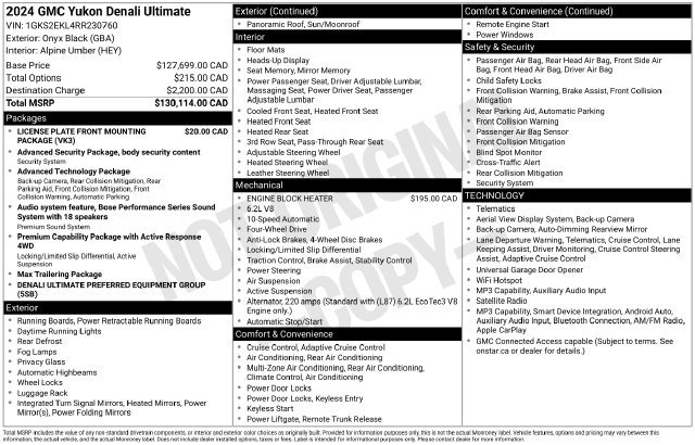Used 2024 GMC Yukon Denali Ultimate AWD/4WD image 19