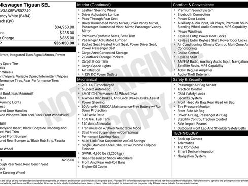 Used 2014 Volkswagen Tiguan SEL image 30