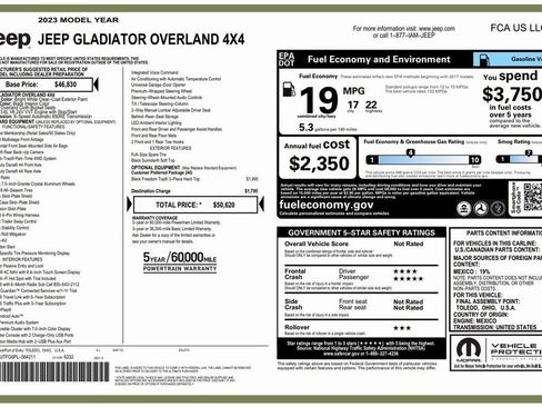 Certified 2023 Jeep Gladiator Overland image 4